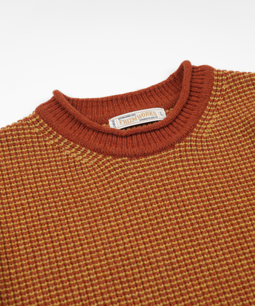 FRIZMWORKS(フリズムワークス)の「ROLLNECK RINGER KNIT _ ORANGE(ニット/セーター・メンズ・その他・SMALL/MEDIUM/LARGE/X-LARGE)」の3枚目の写真
