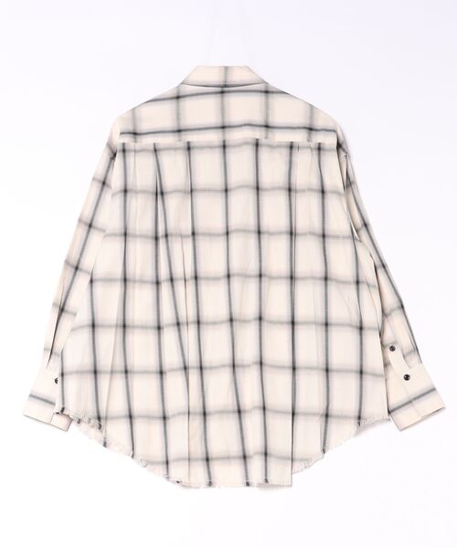 Gready Brilliant（グレディブリリアン）の「カットオフチェックシャツ（シャツ/ブラウス・レディース・ブラウン系/ホワイト×ブラック・FREE）」の3枚目の写真