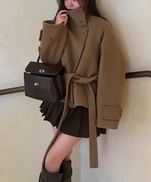 スタンドカラーダブルブレストジャケット