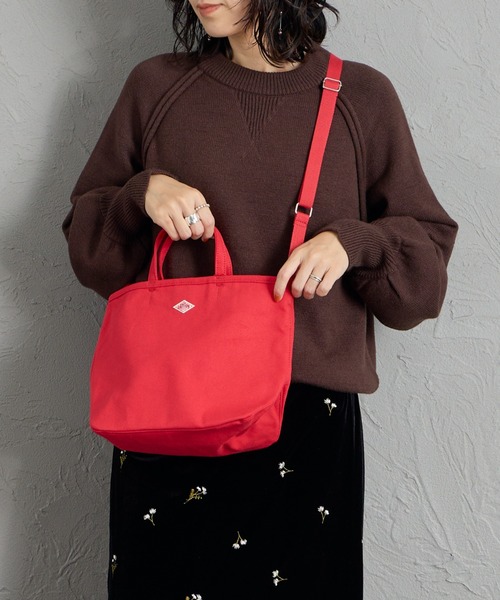 DANTON（ダントン）の「[DANTON/ダントン] ORSAY MOYEN 2WAY キャンバストートバッグ（トートバッグ・レディース・ブラック/キナリ/レッド・ONE SIZE）」の7枚目の写真
