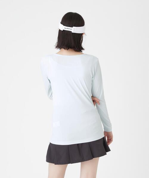 Jack Bunny!!（ジャックバニー）の「MEMORICHI 長袖Uネックインナー（Tシャツ/カットソー・レディース・ブルー/ネイビー・LARGE/SMALL/MEDIUM）」の5枚目の写真