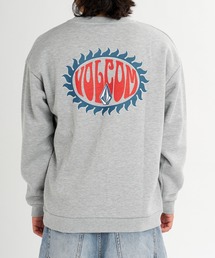 VOLCOM メンズ SOLARMAX RAGLAN CREW トレーナー 【2026年秋冬モデル】/ボルコムバックプリントクルーネックスウェット