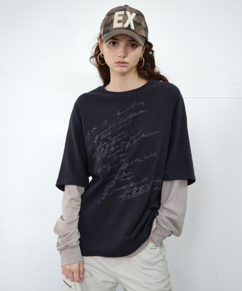 Midnight Move(ミッドナイトムーブ)の「vt ld t (ネイビー)(Tシャツ/カットソー・レディース・その他・FREE)」の4枚目の写真