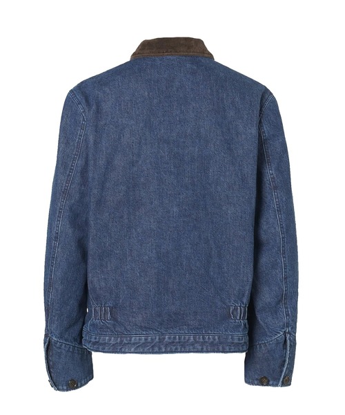 KHOKI(コッキ)の「【KHOKI】Faded denim zip jakcet(デニムジャケット・メンズ・ブラック/インディゴブルー・2/3)」の3枚目の写真