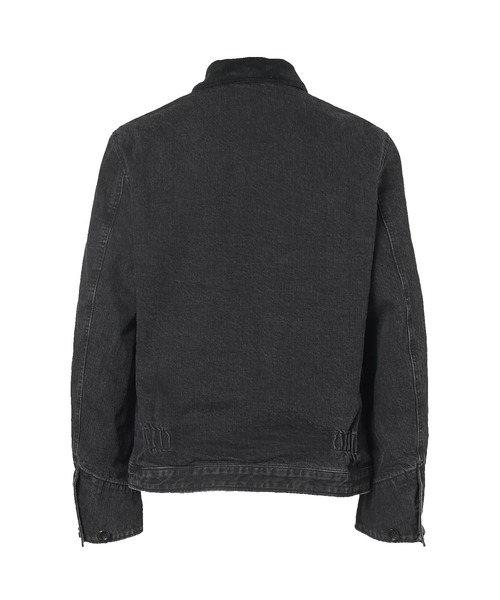 KHOKI(コッキ)の「【KHOKI】Faded denim zip jakcet(デニムジャケット・メンズ・ブラック/インディゴブルー・2/3)」の5枚目の写真