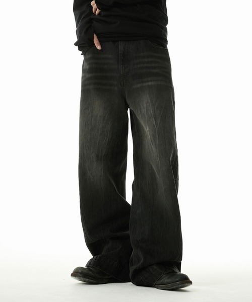 Remake processed four-pocket denim pants/リメイク加工4つポケット