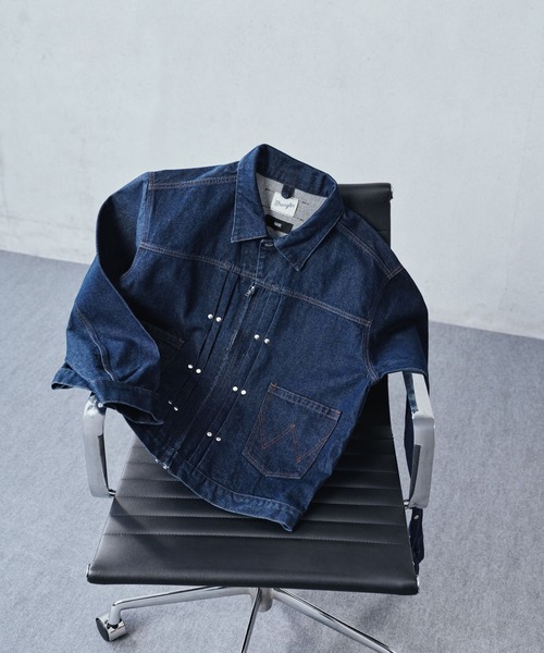 HARE(ハレ)の「【Wrangler×HARE SET UP対応】ZIPウエスタンジャケット(HARE)(デニムジャケット・メンズ・ブルー/ブラック・MEDIUM/SMALL)」の1枚目の写真