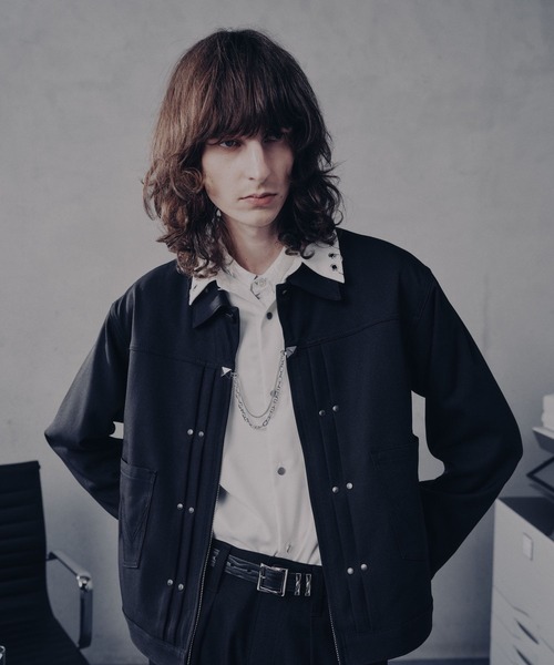 HARE(ハレ)の「【Wrangler×HARE SET UP対応】ZIPウエスタンジャケット(HARE)(デニムジャケット・メンズ・ブルー/ブラック・MEDIUM/SMALL)」の2枚目の写真