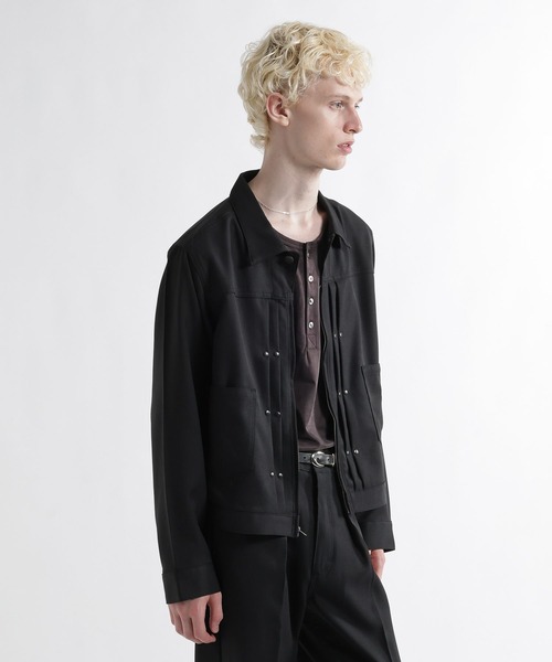 HARE(ハレ)の「【Wrangler×HARE SET UP対応】ZIPウエスタンジャケット(HARE)(デニムジャケット・メンズ・ブルー/ブラック・MEDIUM/SMALL)」の16枚目の写真