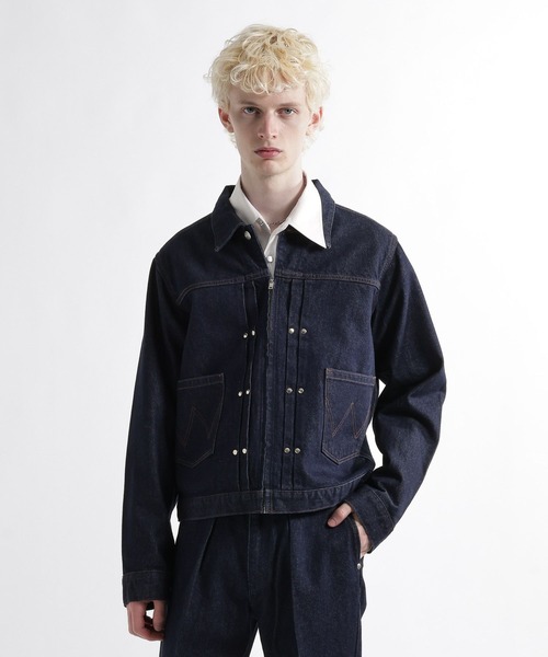 HARE(ハレ)の「【Wrangler×HARE SET UP対応】ZIPウエスタンジャケット(HARE)(デニムジャケット・メンズ・ブルー/ブラック・MEDIUM/SMALL)」の11枚目の写真