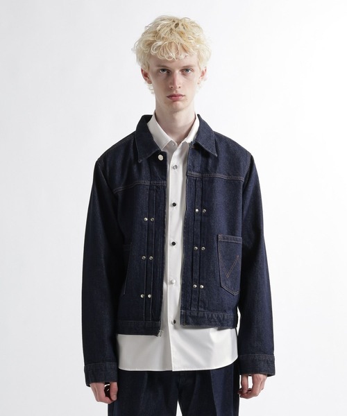 HARE(ハレ)の「【Wrangler×HARE SET UP対応】ZIPウエスタンジャケット(HARE)(デニムジャケット・メンズ・ブルー/ブラック・MEDIUM/SMALL)」の20枚目の写真