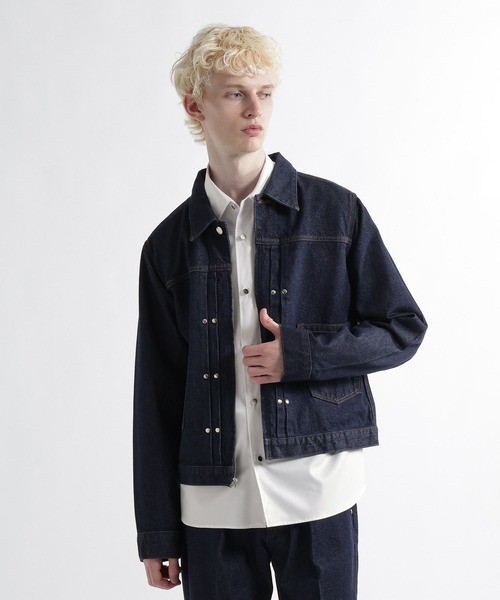 HARE(ハレ)の「【Wrangler×HARE SET UP対応】ZIPウエスタンジャケット(HARE)(デニムジャケット・メンズ・ブルー/ブラック・MEDIUM/SMALL)」の9枚目の写真