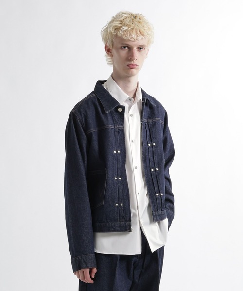 HARE(ハレ)の「【Wrangler×HARE SET UP対応】ZIPウエスタンジャケット(HARE)(デニムジャケット・メンズ・ブルー/ブラック・MEDIUM/SMALL)」の10枚目の写真