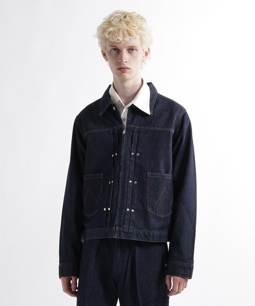 HARE(ハレ)の「【Wrangler×HARE SET UP対応】ZIPウエスタンジャケット(HARE)(デニムジャケット・メンズ・ブルー/ブラック・MEDIUM/SMALL)」の12枚目の写真