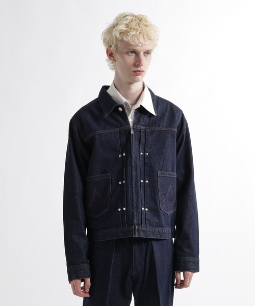 HARE(ハレ)の「【Wrangler×HARE SET UP対応】ZIPウエスタンジャケット(HARE)(デニムジャケット・メンズ・ブルー/ブラック・MEDIUM/SMALL)」の13枚目の写真