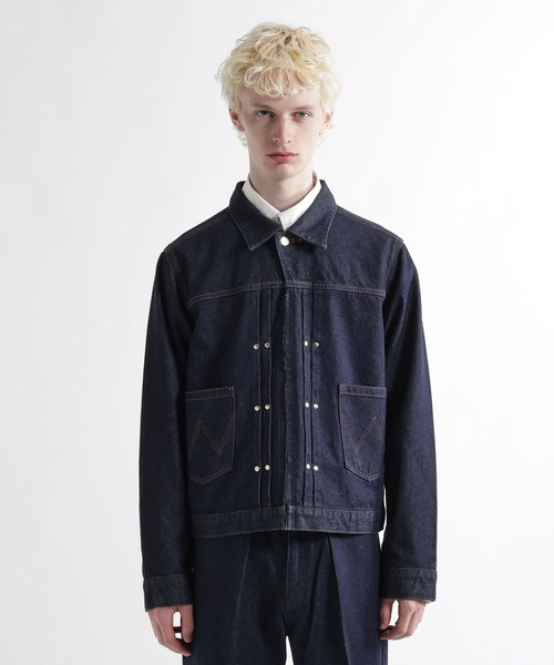 HARE(ハレ)の「【Wrangler×HARE SET UP対応】ZIPウエスタンジャケット(HARE)(デニムジャケット・メンズ・ブルー/ブラック・MEDIUM/SMALL)」の4枚目の写真