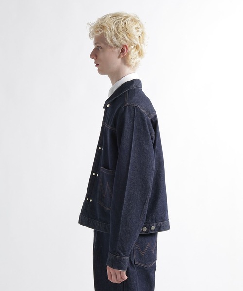 HARE(ハレ)の「【Wrangler×HARE SET UP対応】ZIPウエスタンジャケット(HARE)(デニムジャケット・メンズ・ブルー/ブラック・MEDIUM/SMALL)」の5枚目の写真