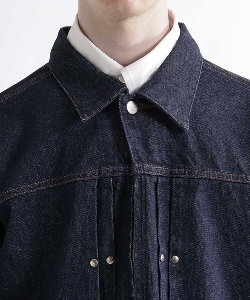 HARE(ハレ)の「【Wrangler×HARE SET UP対応】ZIPウエスタンジャケット(HARE)(デニムジャケット・メンズ・ブルー/ブラック・MEDIUM/SMALL)」の7枚目の写真
