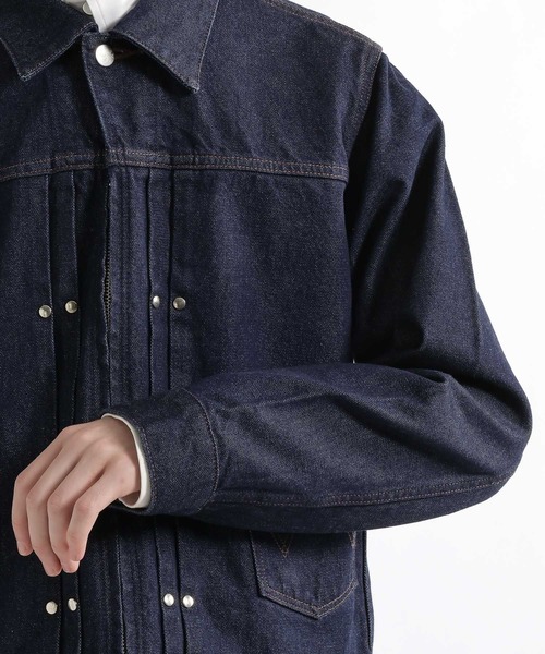 HARE(ハレ)の「【Wrangler×HARE SET UP対応】ZIPウエスタンジャケット(HARE)(デニムジャケット・メンズ・ブルー/ブラック・MEDIUM/SMALL)」の8枚目の写真