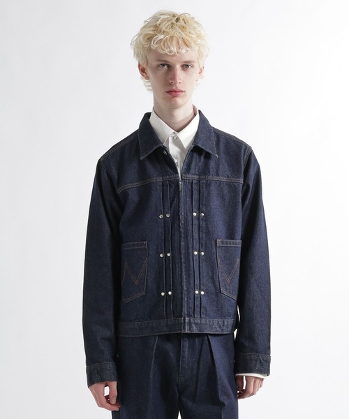 HARE(ハレ)の「【Wrangler×HARE SET UP対応】ZIPウエスタンジャケット(HARE)(デニムジャケット・メンズ・ブルー/ブラック・MEDIUM/SMALL)」の14枚目の写真