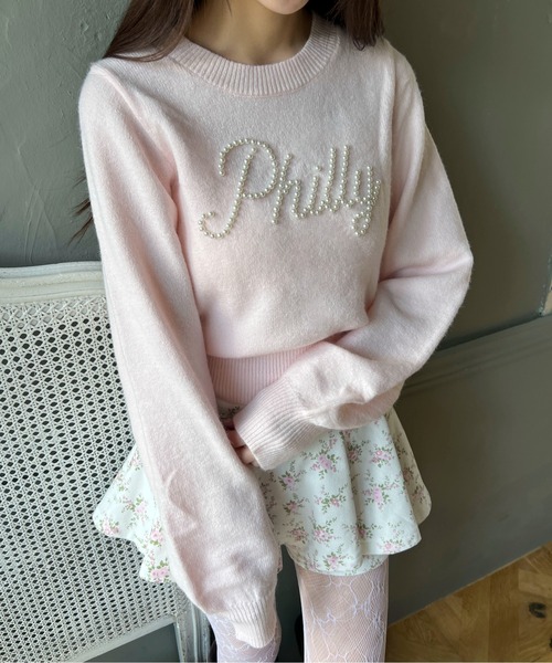PHILLY(フィリー)の「パールロゴコンパクトニット(ニット/セーター・レディース・ピンク/グレー/ミント・FREE)」の20枚目の写真