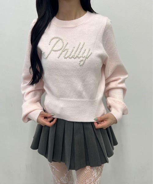 PHILLY(フィリー)の「パールロゴコンパクトニット(ニット/セーター・レディース・ピンク/グレー/ミント・FREE)」の22枚目の写真