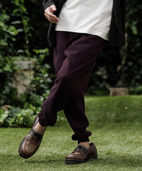 CAMBIO（カンビオ）の「mp15521- Herringbone Wool Knit Jogger Pants ジョガーパンツ(A74726cmb)（その他パンツ・メンズ・ブラック/ベージュ/ワイン/チャコール・S/M/L）」の4枚目の写真