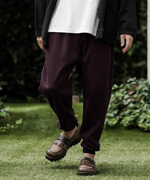 CAMBIO（カンビオ）の「mp15521- Herringbone Wool Knit Jogger Pants ジョガーパンツ(A74726cmb)（その他パンツ・メンズ・ブラック/ベージュ/ワイン/チャコール・S/M/L）」の6枚目の写真