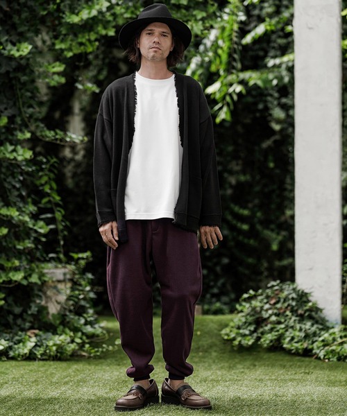CAMBIO（カンビオ）の「mp15521- Herringbone Wool Knit Jogger Pants ジョガーパンツ(A74726cmb)（その他パンツ・メンズ・ブラック/ベージュ/ワイン/チャコール・S/M/L）」の8枚目の写真