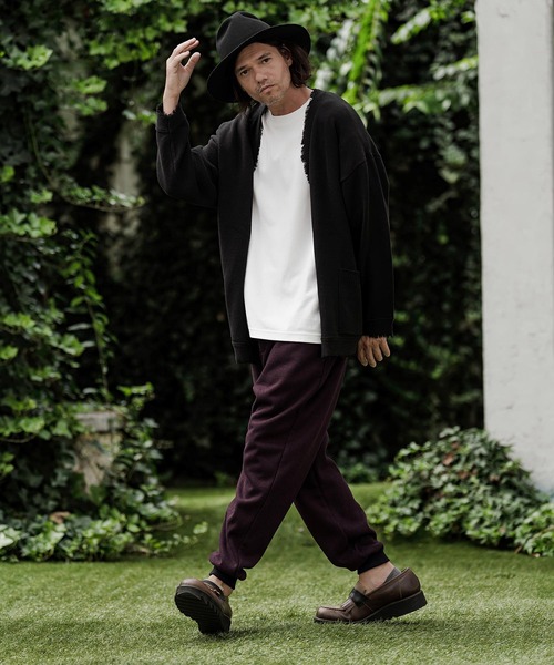 CAMBIO（カンビオ）の「mp15521- Herringbone Wool Knit Jogger Pants ジョガーパンツ(A74726cmb)（その他パンツ・メンズ・ブラック/ベージュ/ワイン/チャコール・S/M/L）」の9枚目の写真