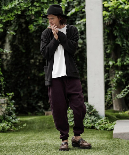 CAMBIO（カンビオ）の「mp15521- Herringbone Wool Knit Jogger Pants ジョガーパンツ(A74726cmb)（その他パンツ・メンズ・ブラック/ベージュ/ワイン/チャコール・S/M/L）」の10枚目の写真