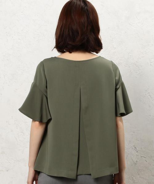 green label relaxing（グリーンレーベルリラクシング）の「KF PE ベルスリーブフレアPO ブラウス（シャツ/ブラウス・レディース・オフホワイト/ピンク/オリーブ・FREE）」の10枚目の写真
