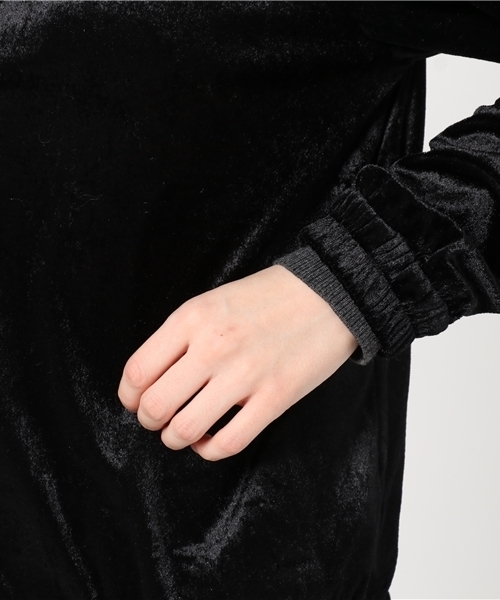 Candy Stripper（キャンディストリッパー）の「SAILOR VELOUR JACKET（ブルゾン・レディース・ブラック/ラベンダー/ライトピンク・2/1）」の8枚目の写真