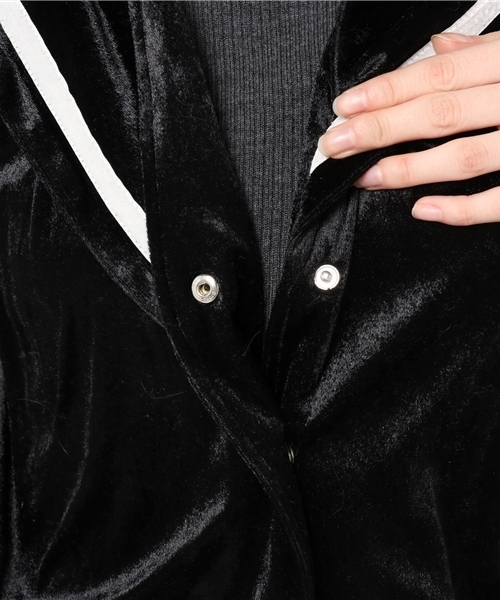 Candy Stripper（キャンディストリッパー）の「SAILOR VELOUR JACKET（ブルゾン・レディース・ブラック/ラベンダー/ライトピンク・2/1）」の10枚目の写真
