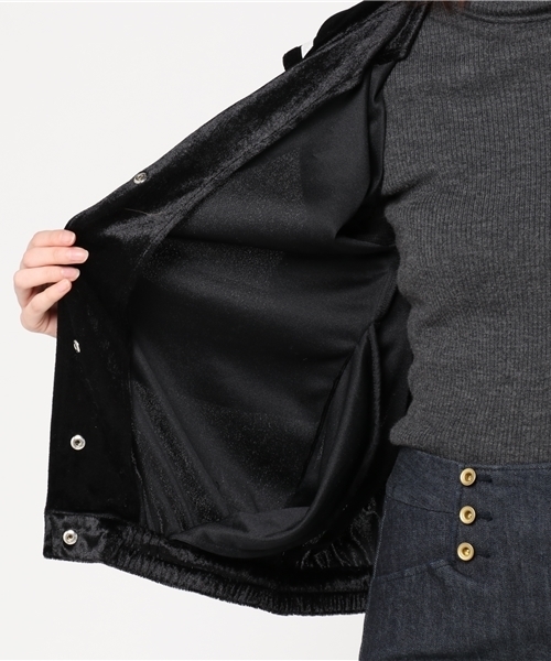 Candy Stripper（キャンディストリッパー）の「SAILOR VELOUR JACKET（ブルゾン・レディース・ブラック/ラベンダー/ライトピンク・2/1）」の11枚目の写真