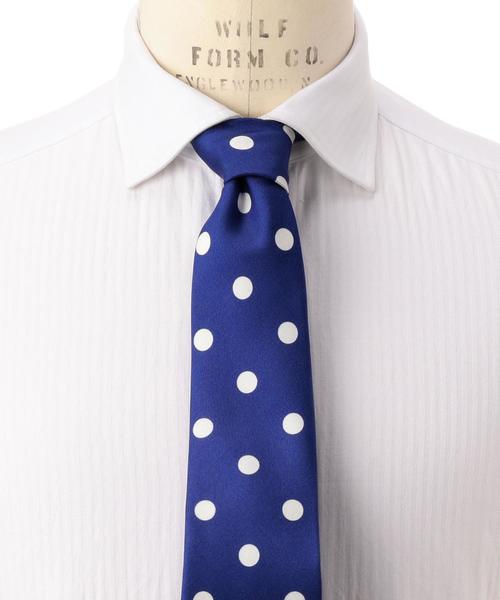 UNITED ARROWS(ユナイテッドアローズ)の「UA IMP シルク ドット タイ(ネクタイ・メンズ・オリーブ/ターコイズブルー/ネイビー・FREE)」の3枚目の写真