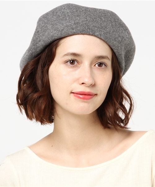 Ne-net（ネネット）の「S ツートーンバスク帽（ハット・レディース・ネイビー/オフホワイト/グレー・フリー）」の2枚目の写真