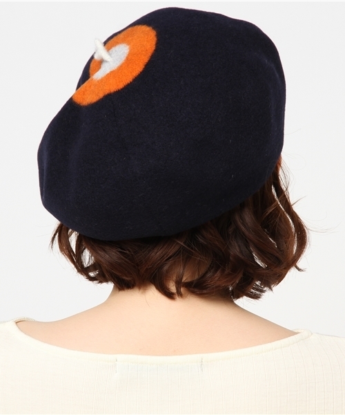 Ne-net（ネネット）の「S ツートーンバスク帽（ハット・レディース・ネイビー/オフホワイト/グレー・フリー）」の5枚目の写真