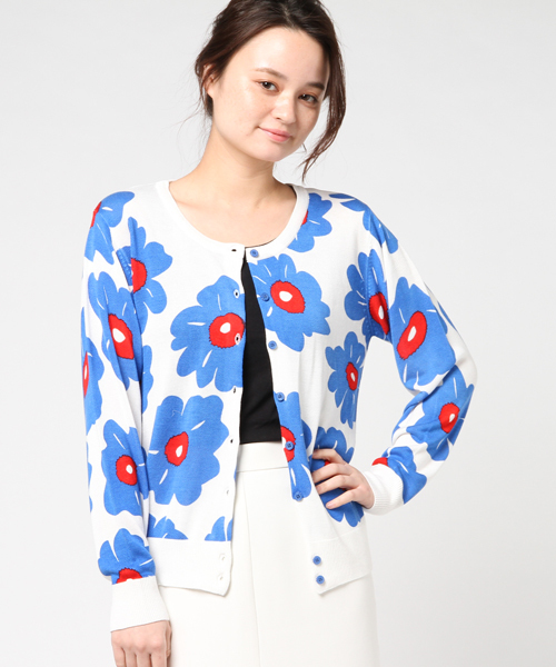 RODEO CROWNS WIDE BOWL（ロデオクラウンズワイドボウル）の「ビックフラワー ニット カーディガン（カーディガン/ボレロ・レディース・ブラック系その他/ホワイト系その他/ブルー系その他・SMALL/MEDIUM）」の11枚目の写真