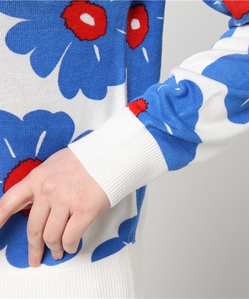 RODEO CROWNS WIDE BOWL（ロデオクラウンズワイドボウル）の「ビックフラワー ニット カーディガン（カーディガン/ボレロ・レディース・ブラック系その他/ホワイト系その他/ブルー系その他・SMALL/MEDIUM）」の8枚目の写真