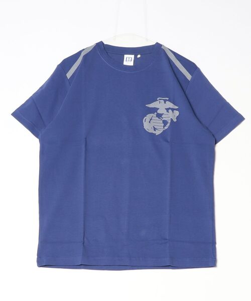 HOUSTON（ヒューストン）の「【HOUSTON】リフレクトプリントTシャツ（Tシャツ/カットソー・メンズ・グレー/ネイビー・MEDIUM/X-LARGE/LARGE）」の2枚目の写真