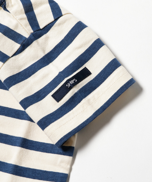 SHIPS（シップス）の「SHIPS KIDS:ボーダー ボートネック TEE(100～130cm)（Tシャツ/カットソー・キッズ・ネイビー/レッド/ライム・100/120/110/130）」の9枚目の写真