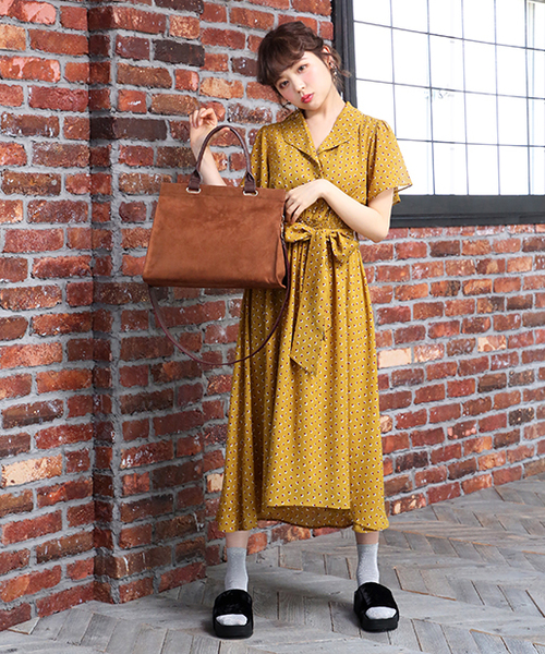 One After Another Nice Claup ワンアフターアナザーナイスクラップ の レトロ開襟ワンピース ワンピース Wear