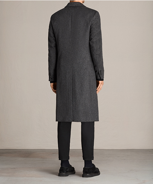 【美品】ALL SAINTS ロングコート 38 ウール シルク 綿 山羊 ALL SAINTS ロングコート 38 ウール シルク 綿 山羊