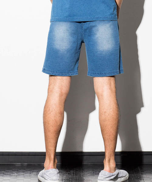 AZ by junhashimoto（エーゼイ バイ ジュンハシモト）の「AZ by junhashimoto(エーゼイ バイ ジュンハシモト)インディゴ染めショート丈パンツ（デニムパンツ・メンズ・ブルー/サックスブルー・LARGE/MEDIUM/SMALL/X-LARGE）」の3枚目の写真