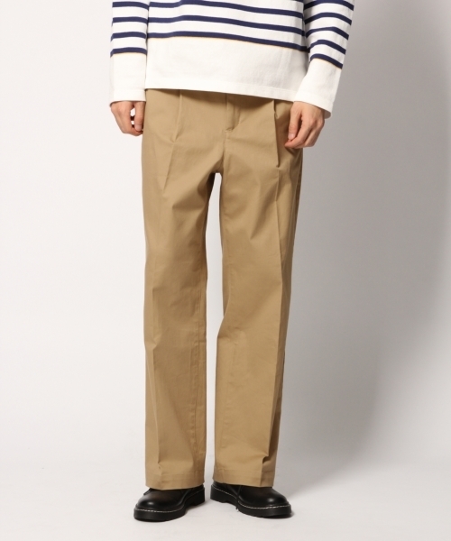 GLOBAL WORK（グローバルワーク）の「チノワイドトラウザー/776949（その他パンツ・メンズ・ブラック/オフホワイト/ベージュ・LARGE/MEDIUM/SMALL）」の3枚目の写真