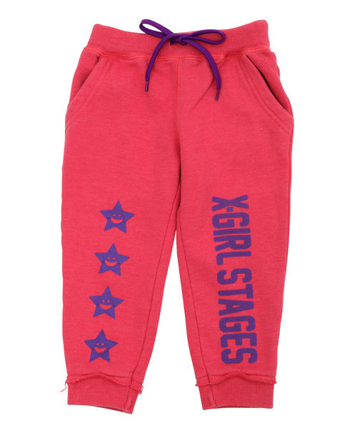 X-girl Stages(エックスガールステージス)の「“VINTAGE LIKE” SWEAT PANT (12M~3T)(その他パンツ・キッズ・チャコールグレー/レッド/ネイビー・12M/2T/3T)」の1枚目の写真