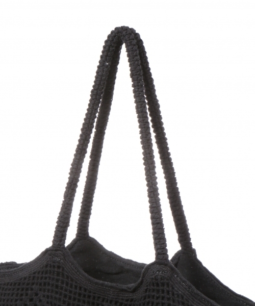 studio CLIP（スタディオクリップ）の「お花編みカラーバッグ（トートバッグ・レディース・ブラック/レッド/オフホワイト/イエロー/パープル/グリーン・FREE）」の7枚目の写真