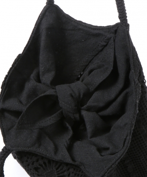 studio CLIP（スタディオクリップ）の「お花編みカラーバッグ（トートバッグ・レディース・ブラック/レッド/オフホワイト/イエロー/パープル/グリーン・FREE）」の15枚目の写真