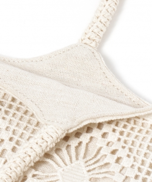 studio CLIP（スタディオクリップ）の「お花編みカラーバッグ（トートバッグ・レディース・ブラック/レッド/オフホワイト/イエロー/パープル/グリーン・FREE）」の13枚目の写真